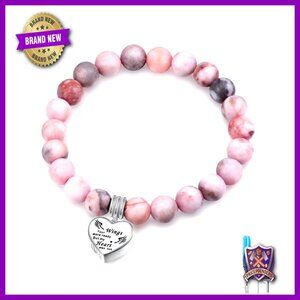 925 Sterling Silver Heart Cremation Urn Bracelet for Ashes Memorial Keepsake